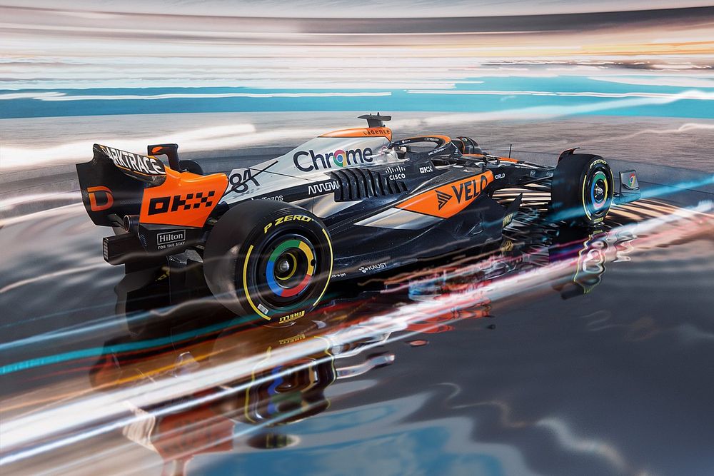 Decoración del McLaren MCL36 para el GP de Gran Bretaña 2023