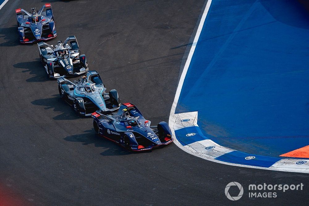 Sam Bird, Virgin Racing, Audi e-tron FE06 Nyck De Vries, Mercedes Benz EQ, EQ Silver Arrow 01, Nico Müller, GEOX Dragon, Penske EV-4, Robin Frijns, Virgin Racing, Audi e-tron FE06