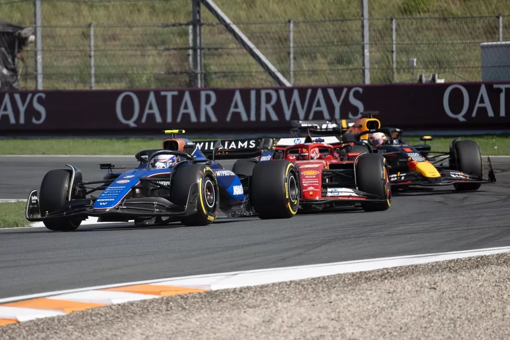 Logan Sargeant, Williams FW46, Charles Leclerc, Ferrari SF-24, Max Verstappen, Red Bull Racing RB20