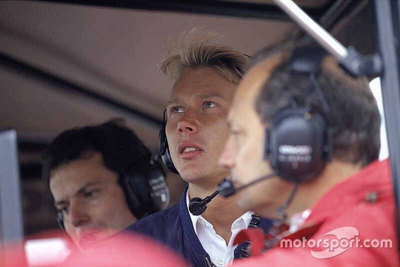 Mika Hakkinen with Ron Dennis and Giorgio Ascanelli