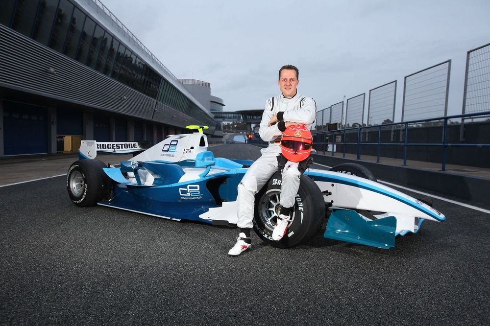 Michael Schumacher en el test de GP2 en 2010