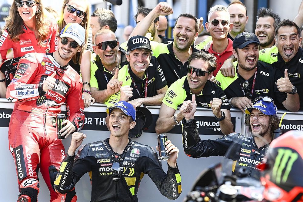 Francesco Bagnaia, Ducati Team, Marco Bezzecchi, VR46 Racing Team, Luca Marini, VR46 Racing Team