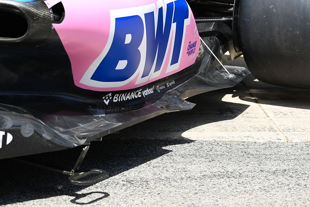 Detalle técnico del piso y del sidepod Alpine A522