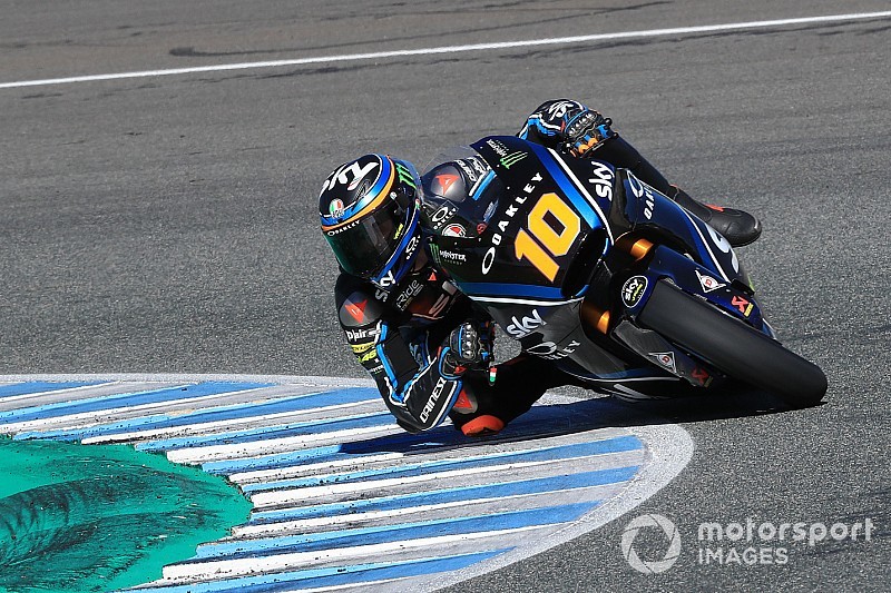 Test Moto2 Jerez, Giorno 2: Marini cade, ma è il più veloce prima della pioggia