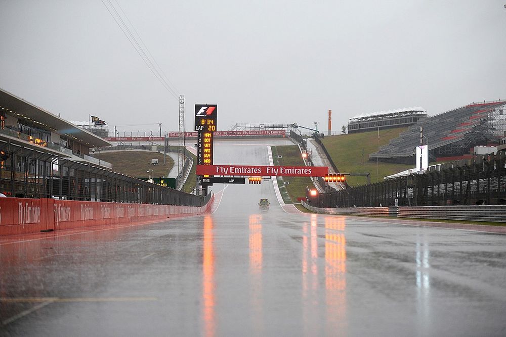 Lluvia en el Circuito de las Am&eacute;ricas de Austin