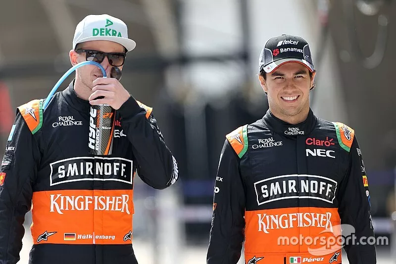 Sergio P&eacute;rez, Sahara Force India y Nico Hulkenberg, Sahara Force India