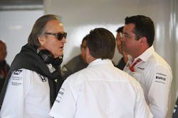 Mansour Ojjeh, TAG, Zak Brown, McLaren Executive Director and Eric Boullier, McLaren Racing Director