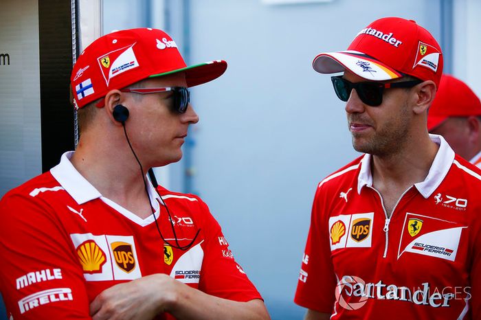  Kimi Raikkonen, Ferrari, Sebastian Vettel, Ferrari
