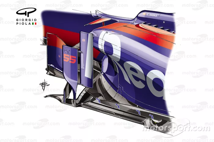 Detalhe do assoalho da Scuderia Toro Rosso STR12