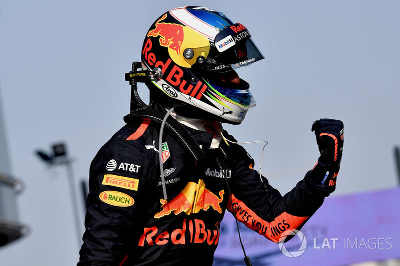 Race winner Daniel Ricciardo, Red Bull Racing celebrates in parc ferme