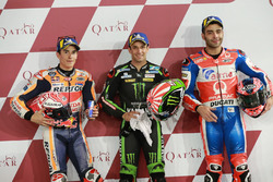 Top 3 des qualifications : Marc Marquez, Repsol Honda Team, Johann Zarco, Monster Yamaha Tech 3, Danilo Petrucci, Pramac Racing