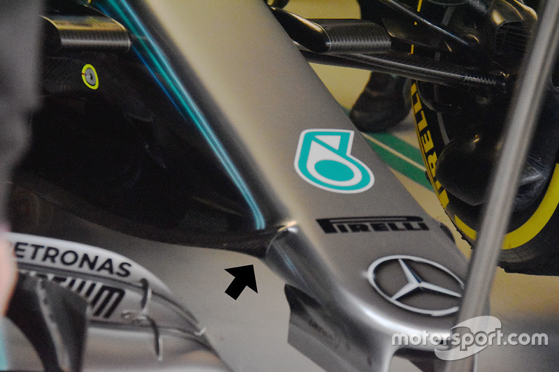 Mercedes AMG F1 W09 front nose detail