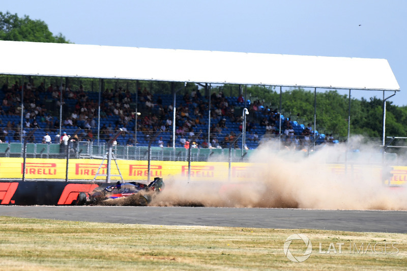 El accidente de Brendon Hartley, Scuderia Toro Rosso STR13