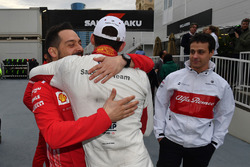 Charles Leclerc, Sauber celebrates sixth place