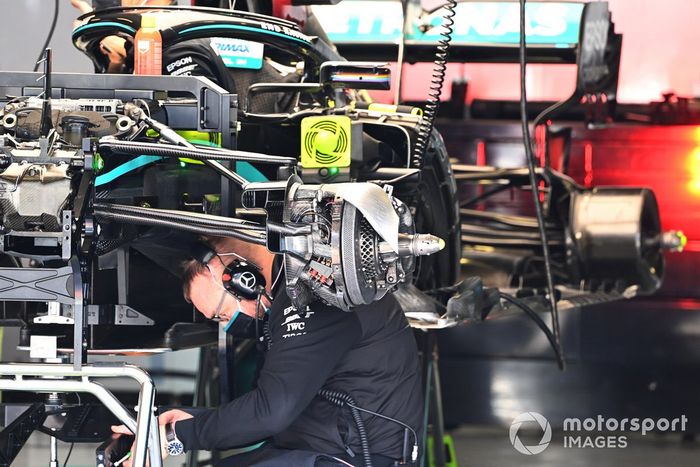 Detalle técnico del Mercedes F1 W11