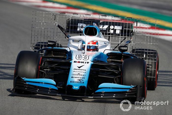 George Russell, Williams FW42 con sensores aerodinámicos