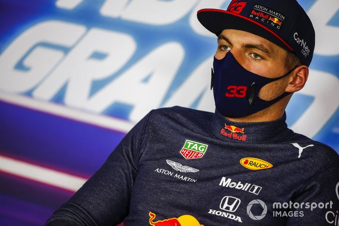 Max Verstappen, Red Bull Racing, en la conferencia de prensa después de la carrera