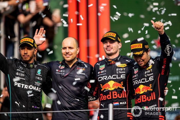 2022: 1. Max Verstappen, 2. Lewis Hamilton, 3. Sergio Pérez