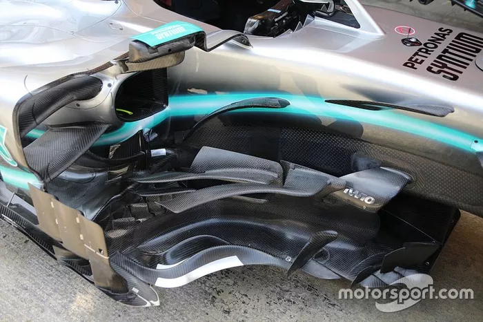 Detalle técnico del Mercedes AMG F1 