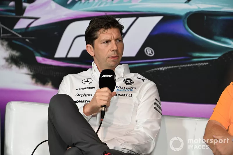 James Vowles, directeur de l'équipe Williams Racing, lors de la conférence de presse des directeurs d'équipe 