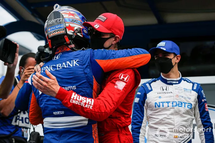 Scott Dixon, Chip Ganassi Racing Honda, Tony Kanaan, Chip Ganassi Racing Honda, Marcus Ericsson, Chip Ganassi Racing Honda, Alex Palou, Chip Ganassi Racing Honda