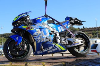 Bike von Joan Mir, Team Suzuki Ecstar, nach Sturz