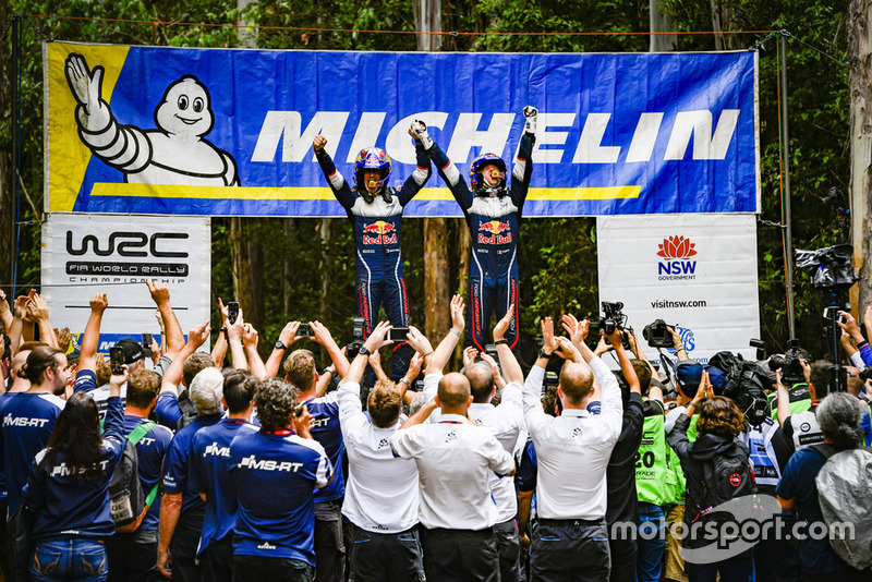 I Campioni 2018 del WRC Sébastien Ogier, Julien Ingrassia, Ford Fiesta WRC, M-Sport Ford