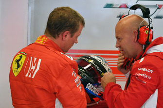 Kimi Raikkonen, Ferrari con il suo preparatore Mark Arnall