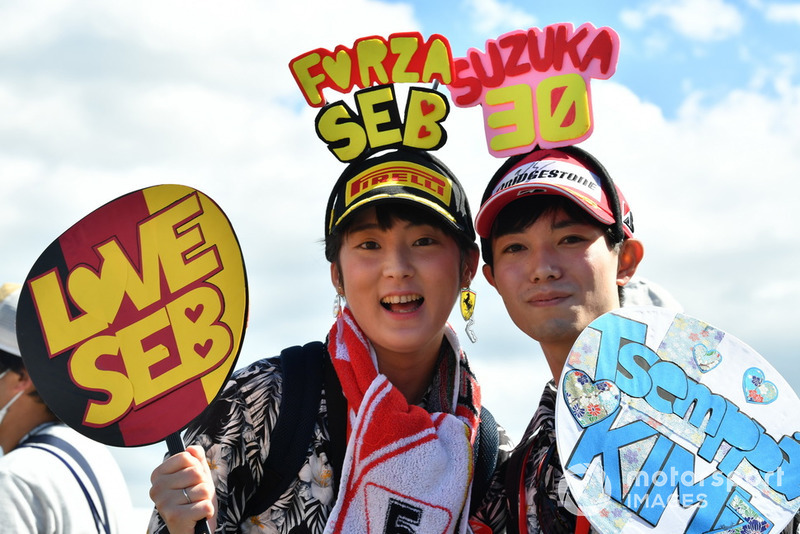 Fans de Sebastian Vettel, Ferrari y Kimi Raikkonen, Ferrari