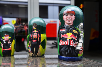 Max Verstappen, Red Bull Racing on a Russian matryoshka