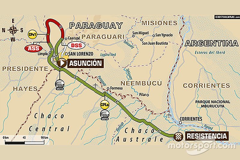 1. Etappe: Asuncion - Resistencia