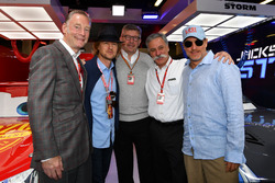Sean Bratches, Formula One Managing Director, Commercial Operations, Owen Wilson, ACtor, Ross Brawn,