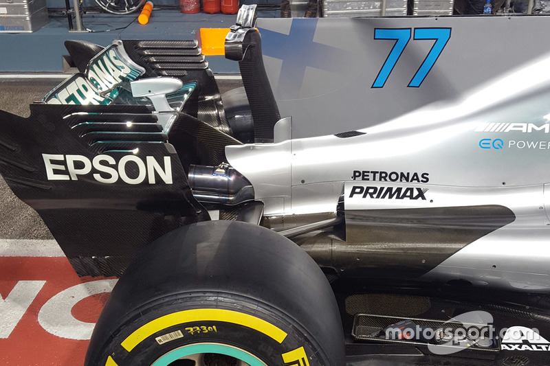 Mercedes AMG F1 W08 rear bodywork detail