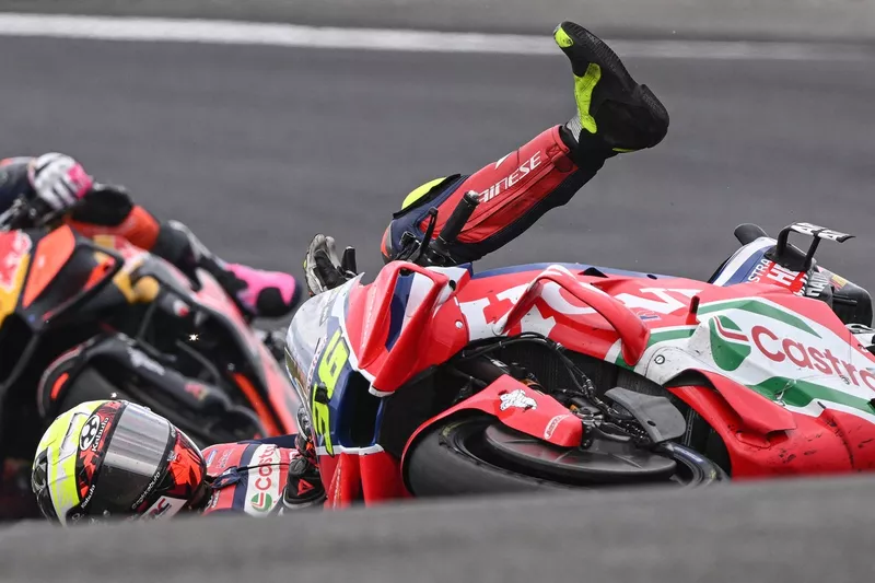 Joan Mir, chute de Honda HRC