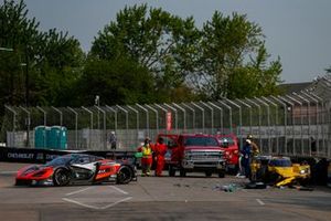 #76 Compass Racing McLaren 720S GT3, GTD: Paul Holton, Matt Plumb, #85 JDC-Miller Motorsports Cadillac DPi, DPi: Misha Goikhberg, Tristan Vautier, Crash