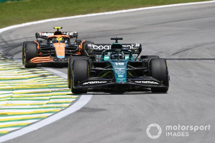 Lance Stroll, Aston Martin AMR22, Lando Norris, McLaren MCL36