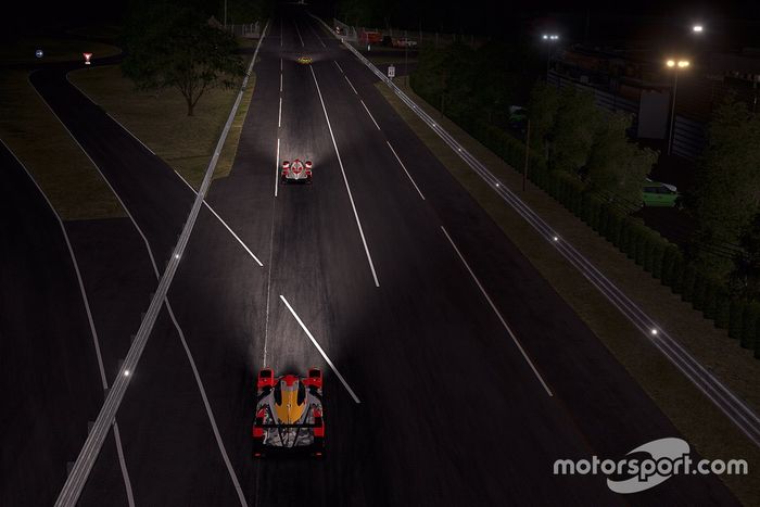Acción de carrera nocturna