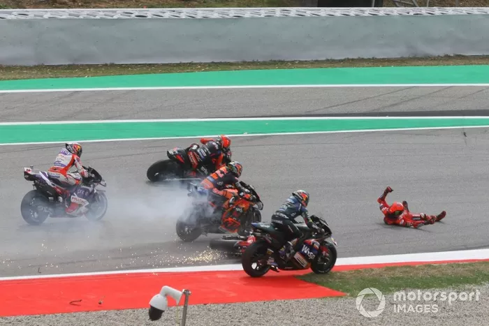 Francesco Bagnaia, caída del equipo Ducati
