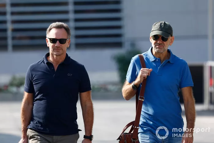 Christian Horner, Director del equipo Red Bull Racing Adrian Newey, Director de Tecnología de Red Bull Racing