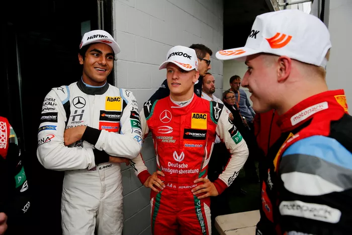 Enaam Ahmed, Hitech Bullfrog GP Dallara F317 - Mercedes-Benz, Mick Schumacher, PREMA Theodore Racing Dallara F317 - Mercedes-Benz, Jüri Vips, Motopark Dallara F317 - Volkswagen