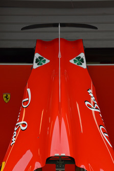 Dettaglio di una parte della carrozzeria di una Ferrari SF71H
