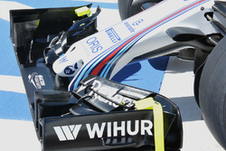 Williams FW38, detalle de la nariz del auto