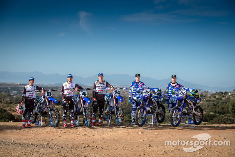 Jeremy Seewer, Arnaud Tonus and Shaun Simpson, Wilvo Yamaha Official MXGP Team; Romain Febvre, Jerem