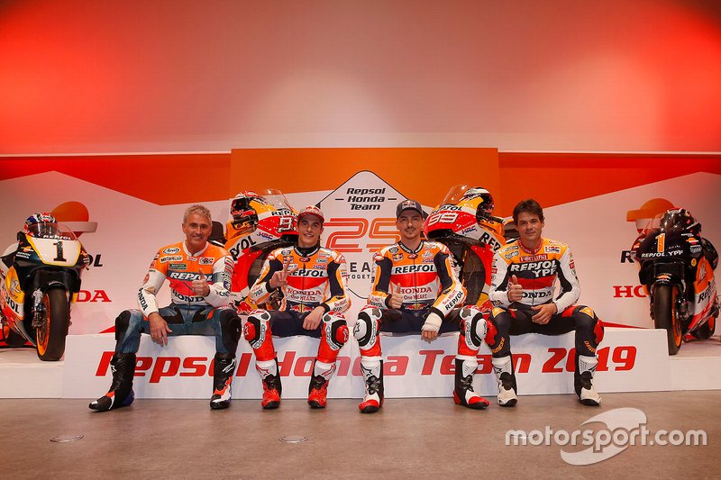 Mick Doohan, Alex Criville, Marc Márquez e Jorge Lorenzo, Repsol Honda Team