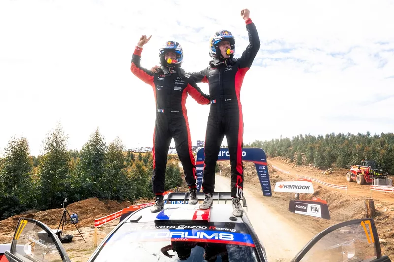 Winners Sébastien Ogier, Vincent Landais, Toyota Gazoo Racing WRT Toyota GR Yaris Rally1