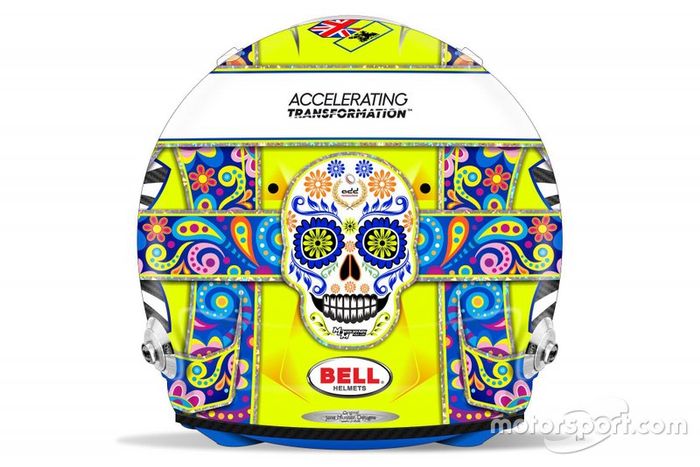 El casco de Lando Norris, McLaren, para el GP de México