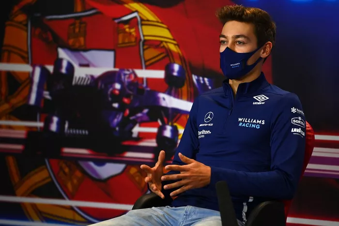 George Russell, Williams en la conferencia de prensa