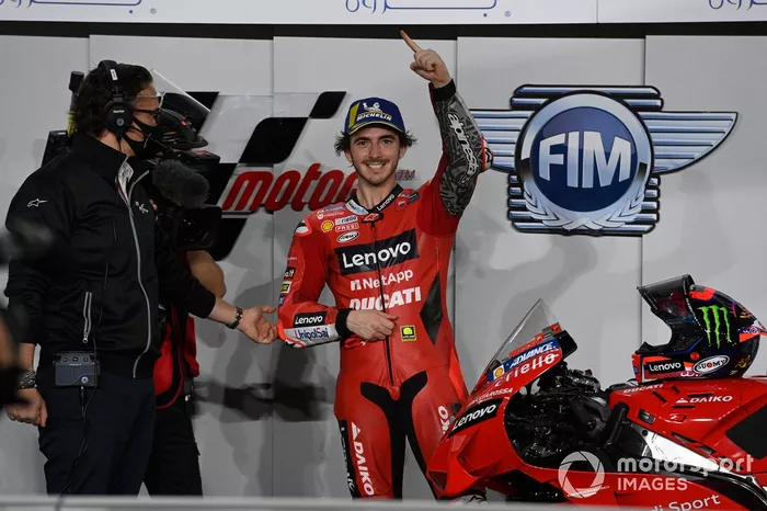 Pole sitter Francesco Bagnaia, Ducati Team