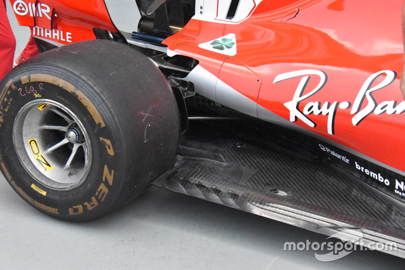 Ferrari SF71H detalle del piso
