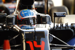 Fernando Alonso, McLaren MP4-31 in the pit lane